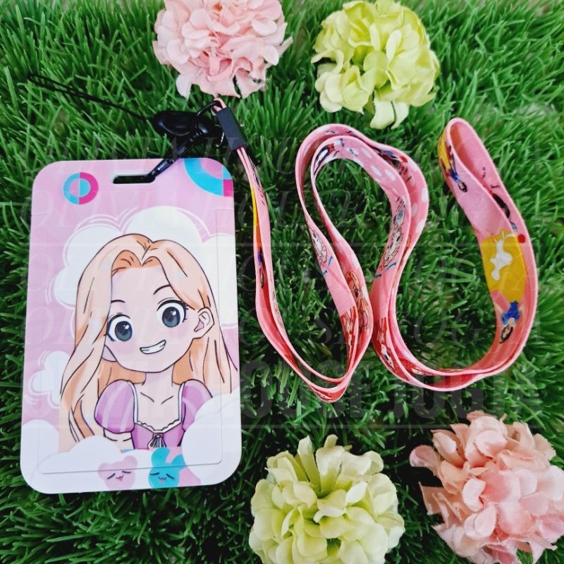 

ID Card Holder Rapunzel Tali Lanyard Card Holder Princess Name Tag Rapunzel Tali Pengait