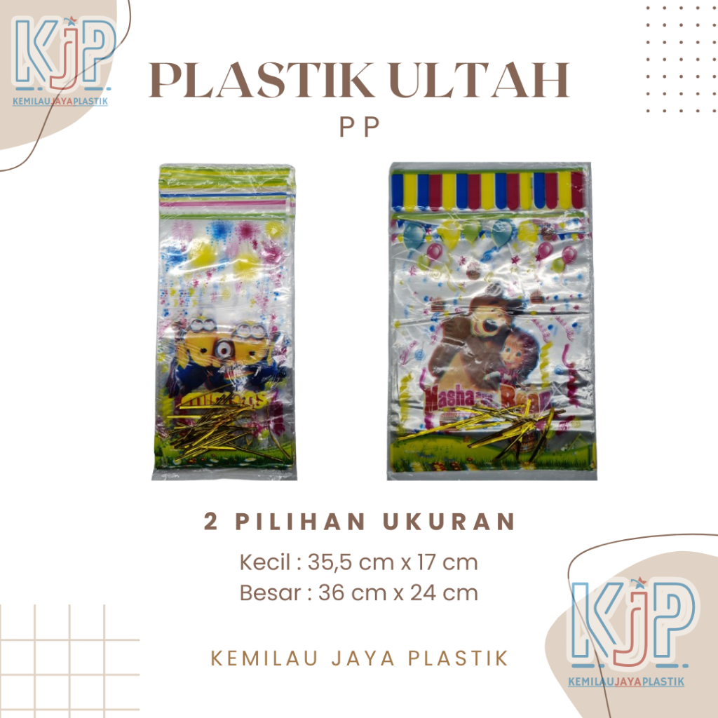 

Plastik Ulang Tahun Biasa (PP) / Plastik Snack Ultang Tahun Anak / Plastik Karakter 17x36 dan 24x36