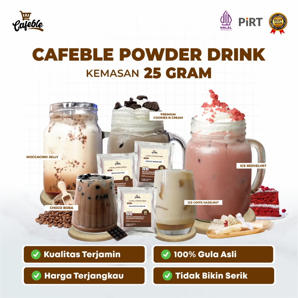 

Cafeble Bubuk Minuman Premium Kemasan 25 gram