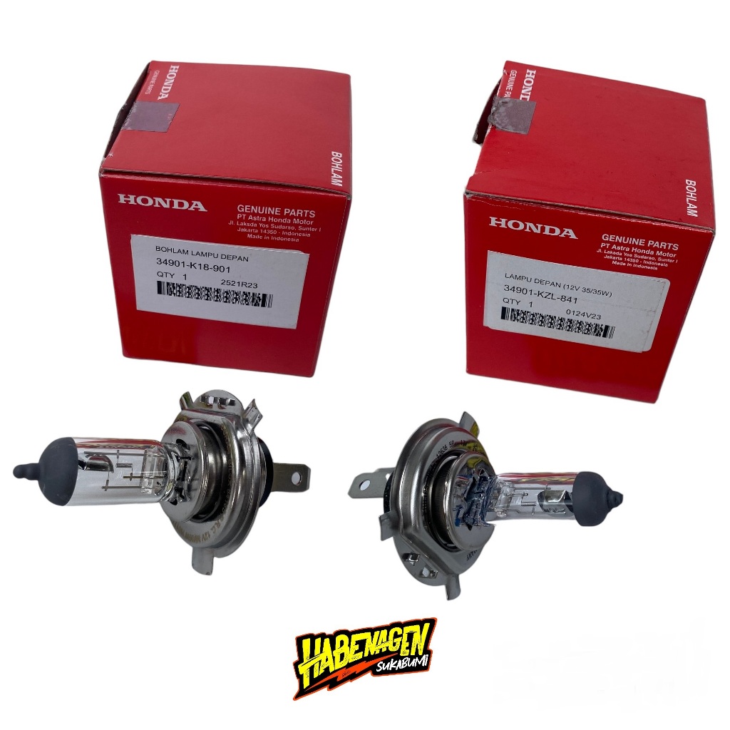 bohlam bolham lampu lamp utama depan kaki tiga 3 Bulb Head light 12V 12 v volt vol polt pol 35 - 35w
