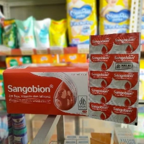 SANGOBION 1 STRIP 10 TABLET / OBAT PENAMBAH DARAH / OBAT KURANG DARAH