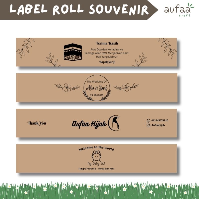 

Roll Souvenir | Label Roll Souvenir | Label Hijab | Kertas Souvernir