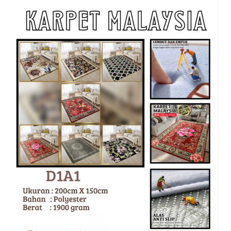 KARPET LANTAI / AMBAL TURKEY 200 X 150