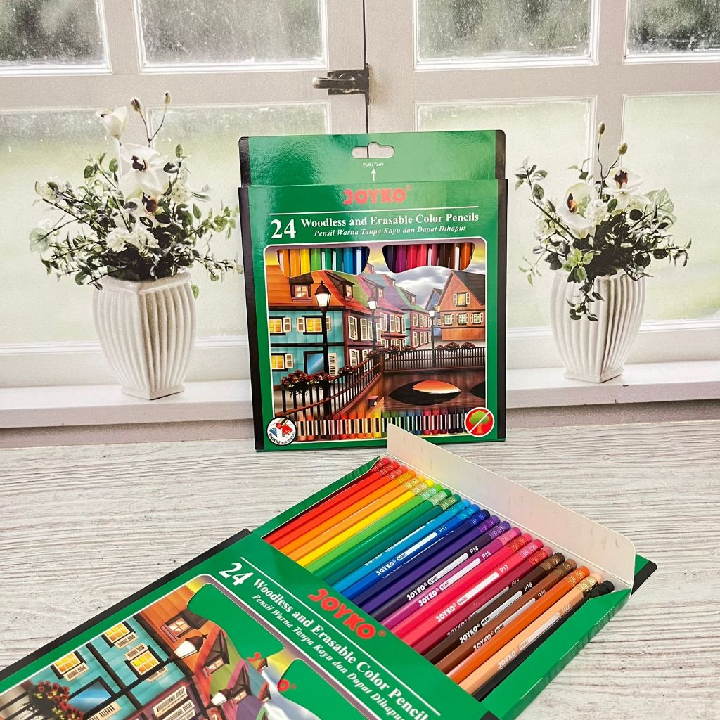 

Pensil warna 2B JOYKO 1 set 24 pcs bisa dihapus colour pencil erasable CP-115 kualitas terbaik termurah perlengkapan sekolah dan kantor terlengkap bisa cod