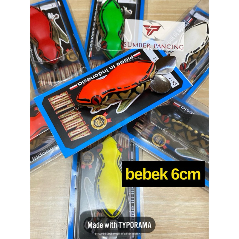 Soft frog Arjuna lure bebek 6cm double blade