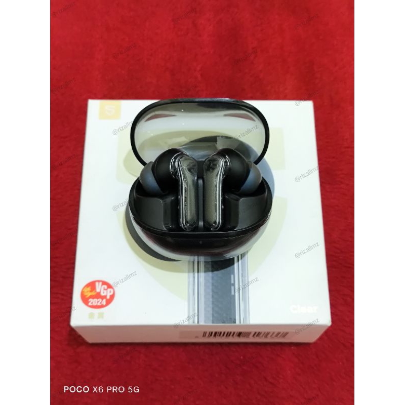 [PART ONLY] TWS Soundpeats Clear “BLACK” Preloved Headset Bluetooth Second Original Soundpeats