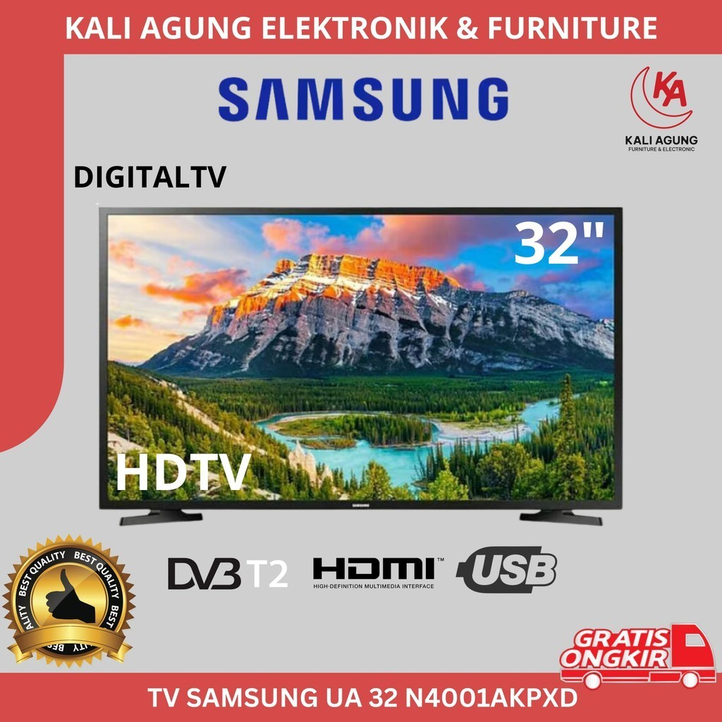 TV LED DIGITAL SAMSUNG 32 IN / DIGITAL TV TANPA STB / 32 T4001 / GRATIS ONGKIR SERANG KOTA