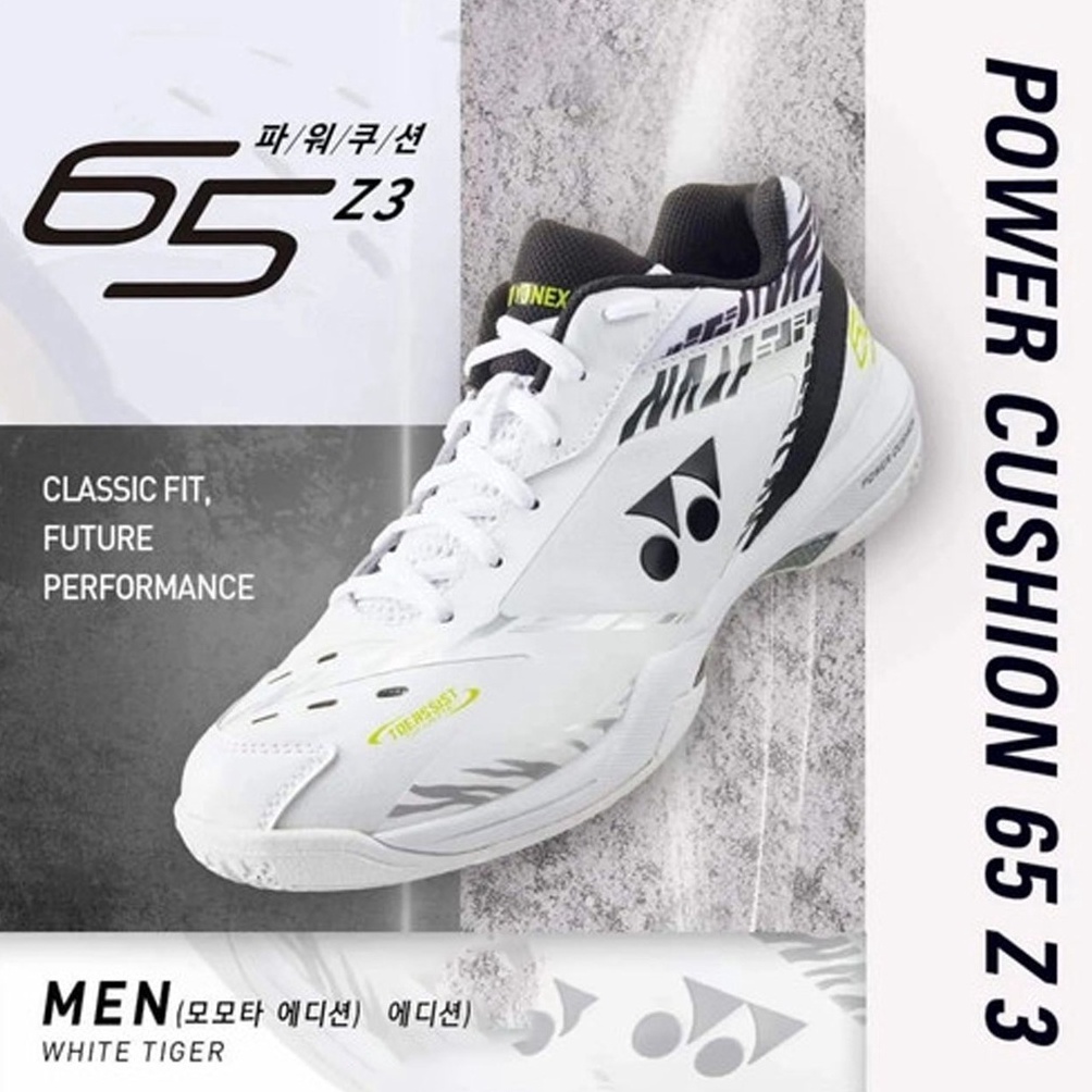 SEPATU BADMITON PRIA YONEX SHB 65 Z3 TIGER WHITE KENTO MAMOTO POWER CUSHION 1 ORIGINAL COD KESELURUH