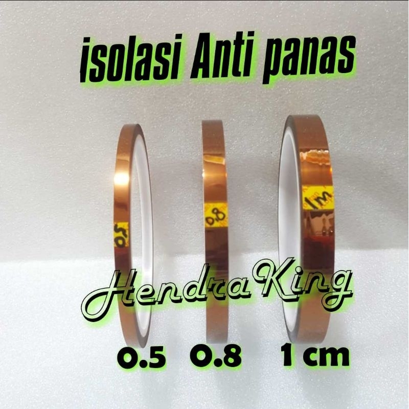 

isolasi Selotip Tahan panas Kapton Tape 0.5 0.8 1cm