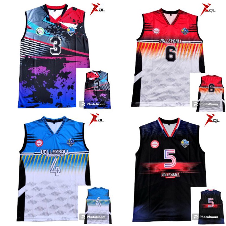 Jersey voli singlet priaKaos voli singlet cowoBaju Voli full printing terbaru m X6S5