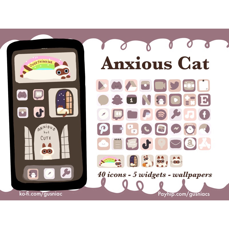 Kucing Siamese Icon App Pack untuk iOS iPhone Android