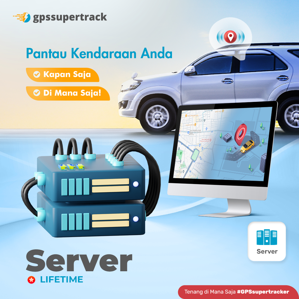 SERVER GPS TRACKER LIFETIME GPS Mobil Motor Super Tracker