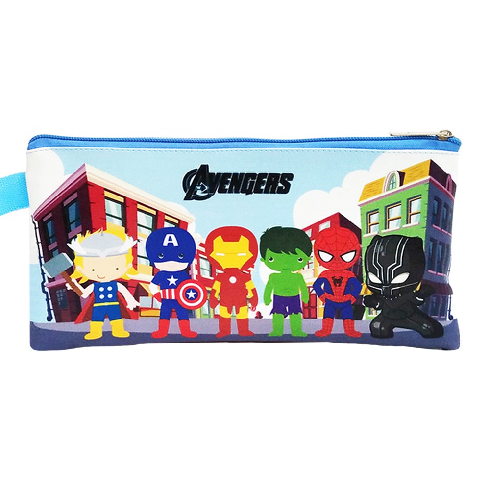 

PAKET INSTAN Mini Case AVENGERS Biru Muda Stationary Organizer Pencil Case Tempat Pensil Travelling Organizer