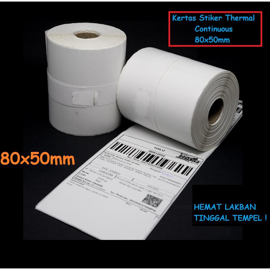 

Paling Laris Mocute Kertas Stiker Label Printer Thermal 8x5mm Continuous 8 x 12 Meter