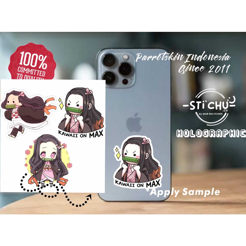 

GOGO ORDER Stiker Sticker hologram Anime KAWAI NEZUKO untuk Hp Laptop Helm botol dll