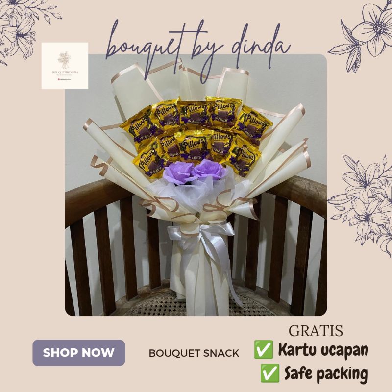 

[READY] Buket snack untuk wisuda/ulang tahun/untuk orang tersayang isi bisa request FREE KARTU UCAPAN DAN PACKING