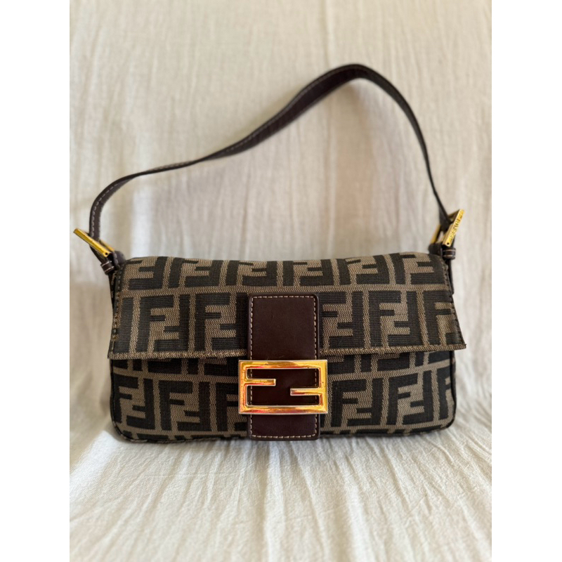 TAS FENDI* ZUCCA MAMA BAGUETTE SHOULDER BAG PRELOVED