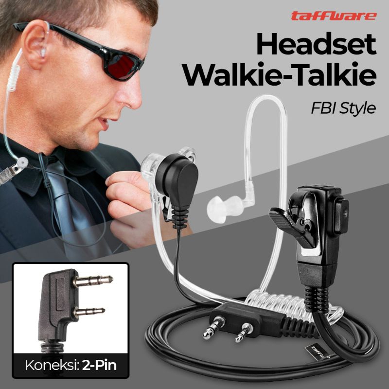Headset - earphone - Headset Ht - walkie talkie ht FBI Style tipe bening radio ht
