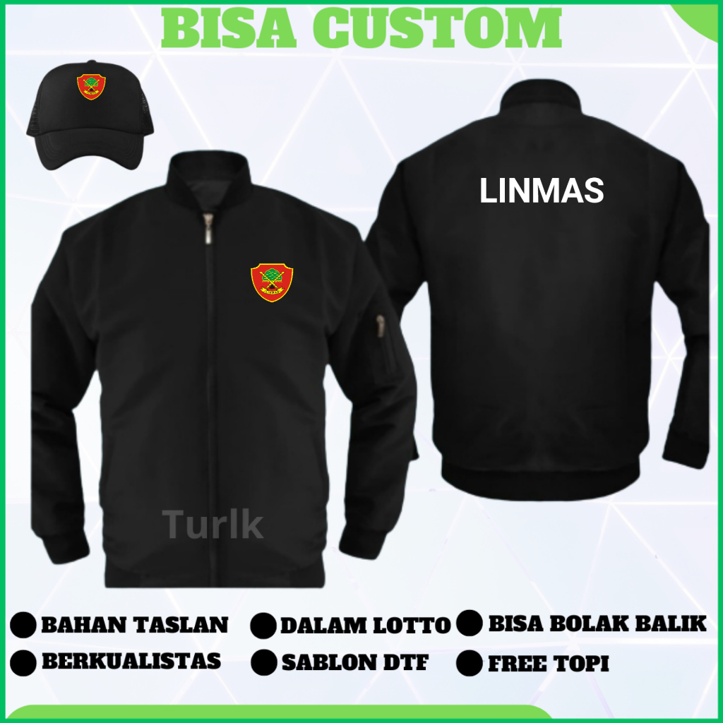 Jaket Linmas Jaket Bomber Linmas Custom