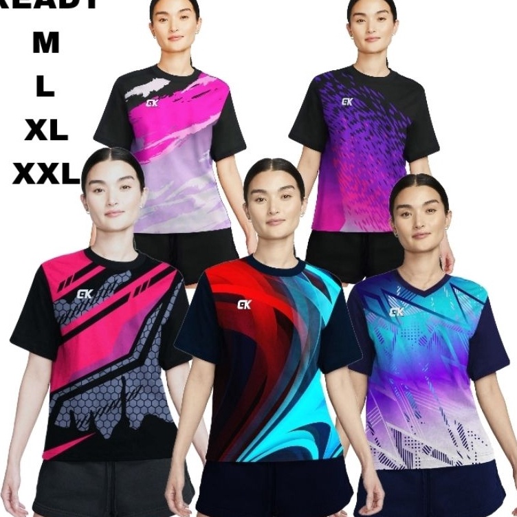 Diskon Terkini  COD KAOS OLAHRAGA WANITA JUMBO BAJU VOLI CEWEK JERSEY VOLLY WANITA PREMIUM BAJU BADM