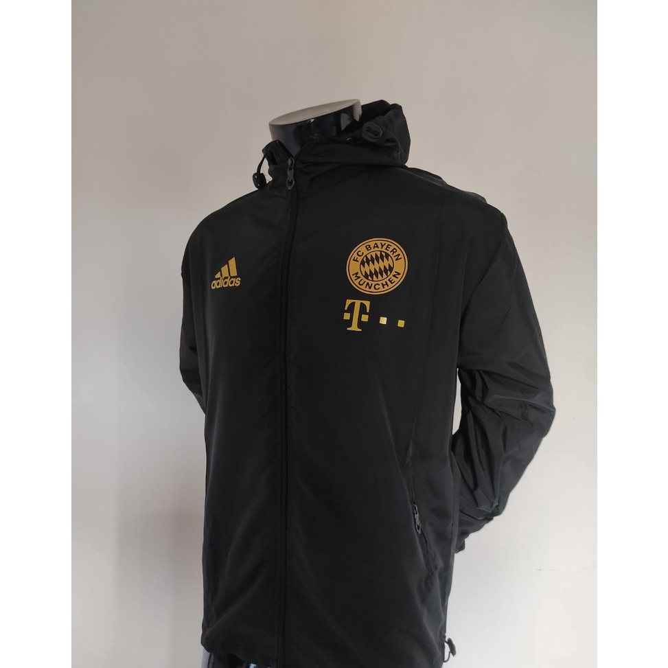 JAKET PARASUT TRAINING BAYERN MUNCHEN BLACK u Z2I3