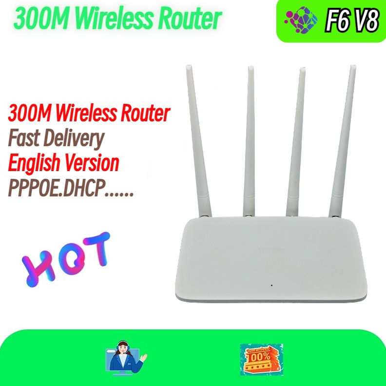 KODE K4D Tenda 3M Wireless Router BEKAS F6 V8 English Firmware Version