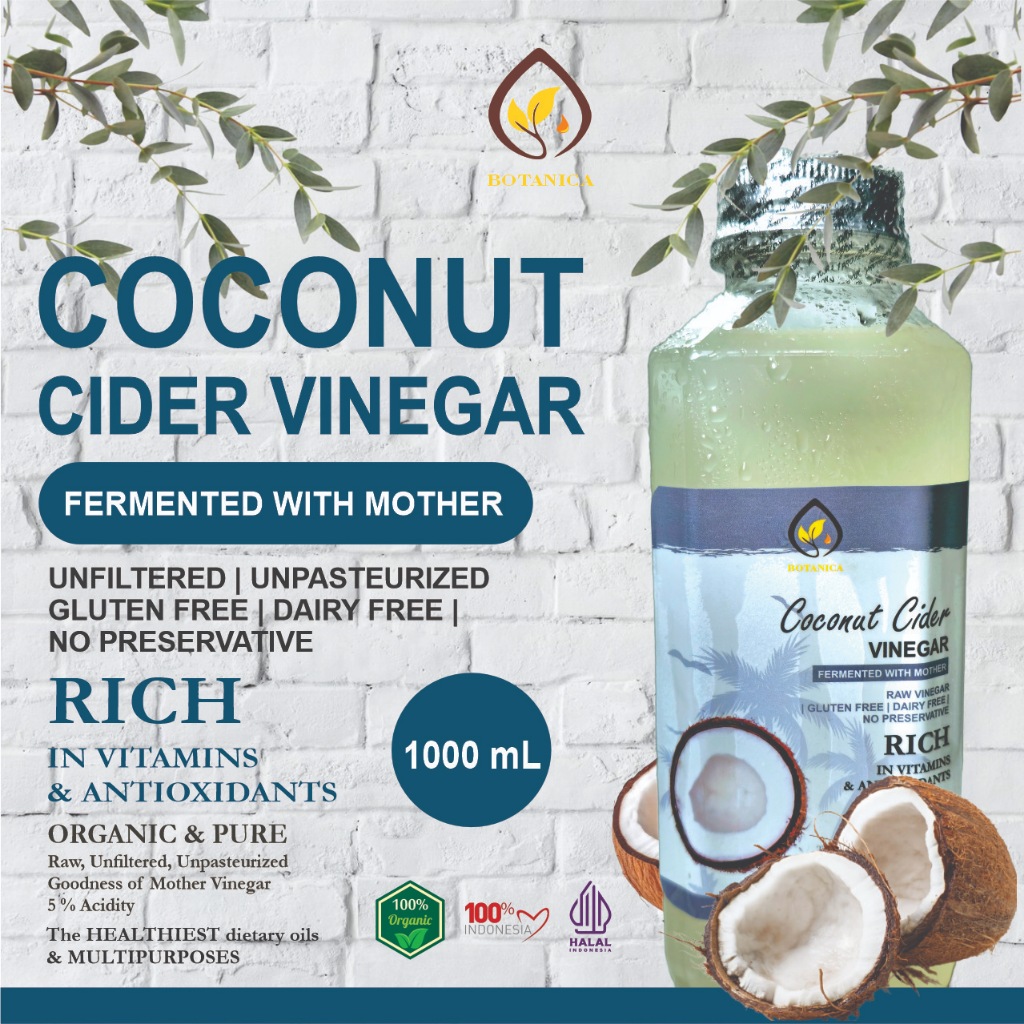 

Botanica Cuka Kelapa 1000ml dengan Endapan Mother Fermentasi Probiotik / Coconut Cider Vinegar Diet Keto