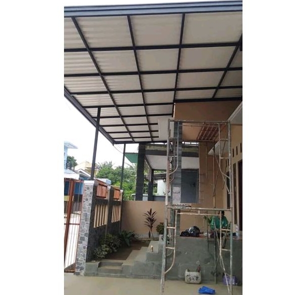 kanopi baja ringan | Carport mobil | atap alderon RS single atau double