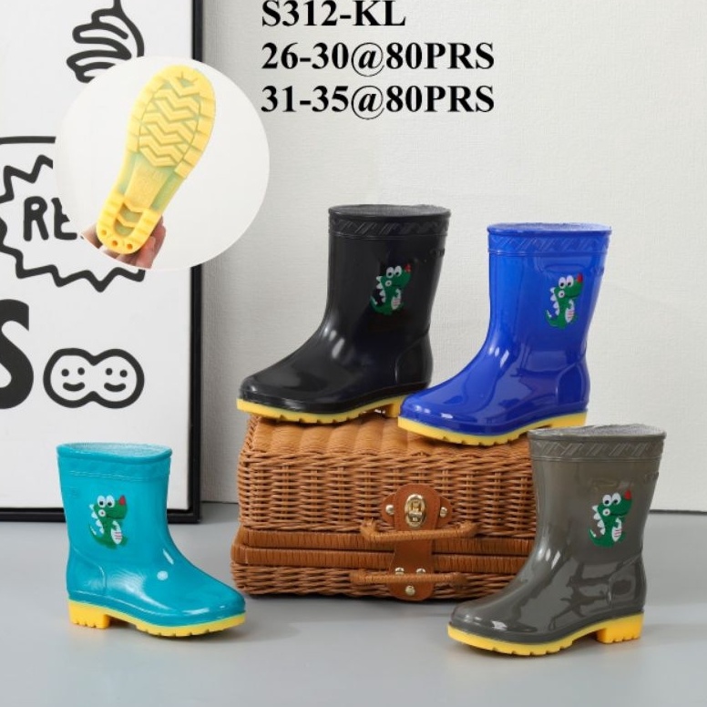 KODE G48R New Sepatu Karet Boot Anti Air Boot Hujan Anak Laki Tayo dan Croco Size 2635