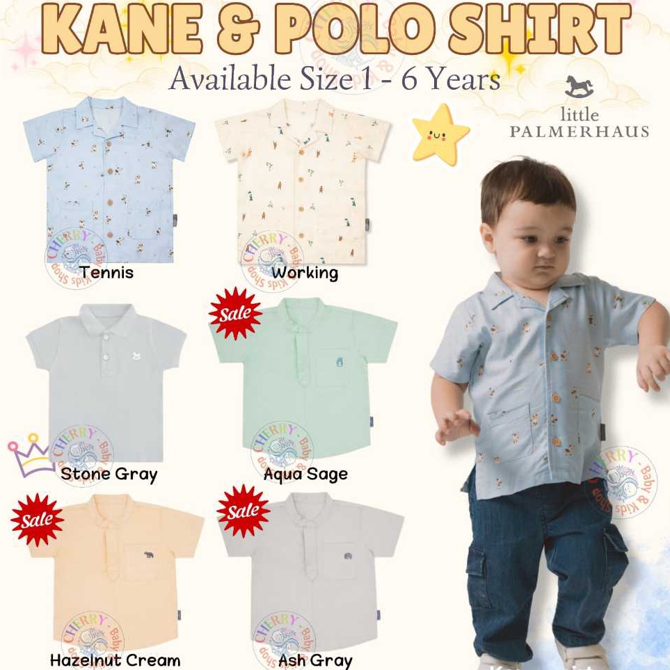 KODE S85H Little Palmerhaus 1  6 Tahun Kane Shirt Pocket  Polo Shirt Kaos Polo Lacoste  Chris Shirt 