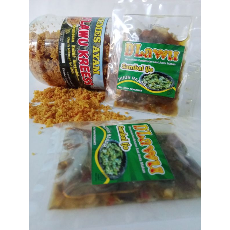 

Kremesan Ayam Gratis Sambel Ijo / Kremesan Solo / Kremesan Endul / Sambel / Sambel Ijo