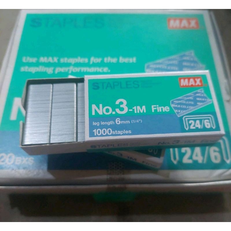 

REFILL STAPLES MERK MAX NO.3-1M | Stapler untuk kantor