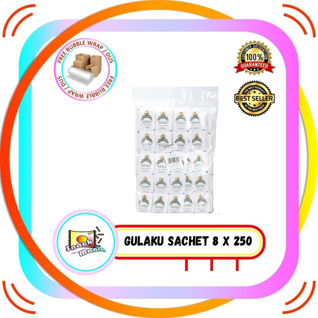 

Gulaku Gula Tebu Alami Sugar Putih 8 gr x 250 Sachet BAG
