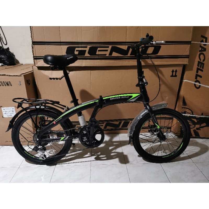 SEPEDA LIPAT 20 SAKONI SWISSBIKE 7 SPEED SHIMANO CAKRAM MURAH