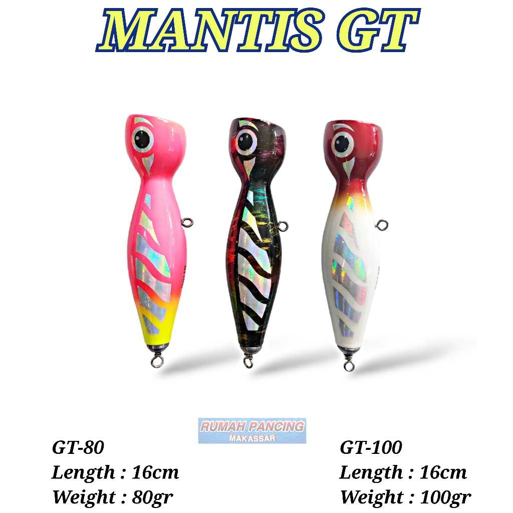Popper Mantis GT Besar / Umpan Mainan / Umpan Pancing