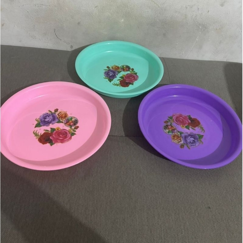 Loyang Sakura Motif Bunga 035 APP/Baki Bulat/Nampan Bulat APP