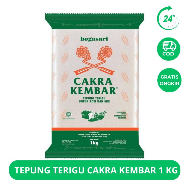 

TEPUNG TERIGU CAKRA KEMBAR EKONOMIS KEMASAN 1KG / BOGASARI CAKRA KEMBAR TEPUNG ROTI MIE EKONOMIS