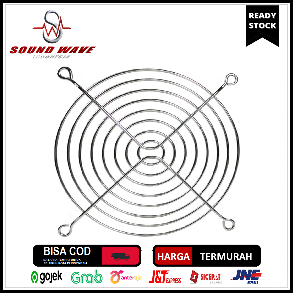 GRILL FAN 8CM PENUTUP FAN BESI 8X8 CM