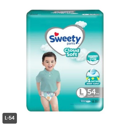 Sweety Diapers Silver Comfort Cloudy Soft - Popok Bayi Sweety