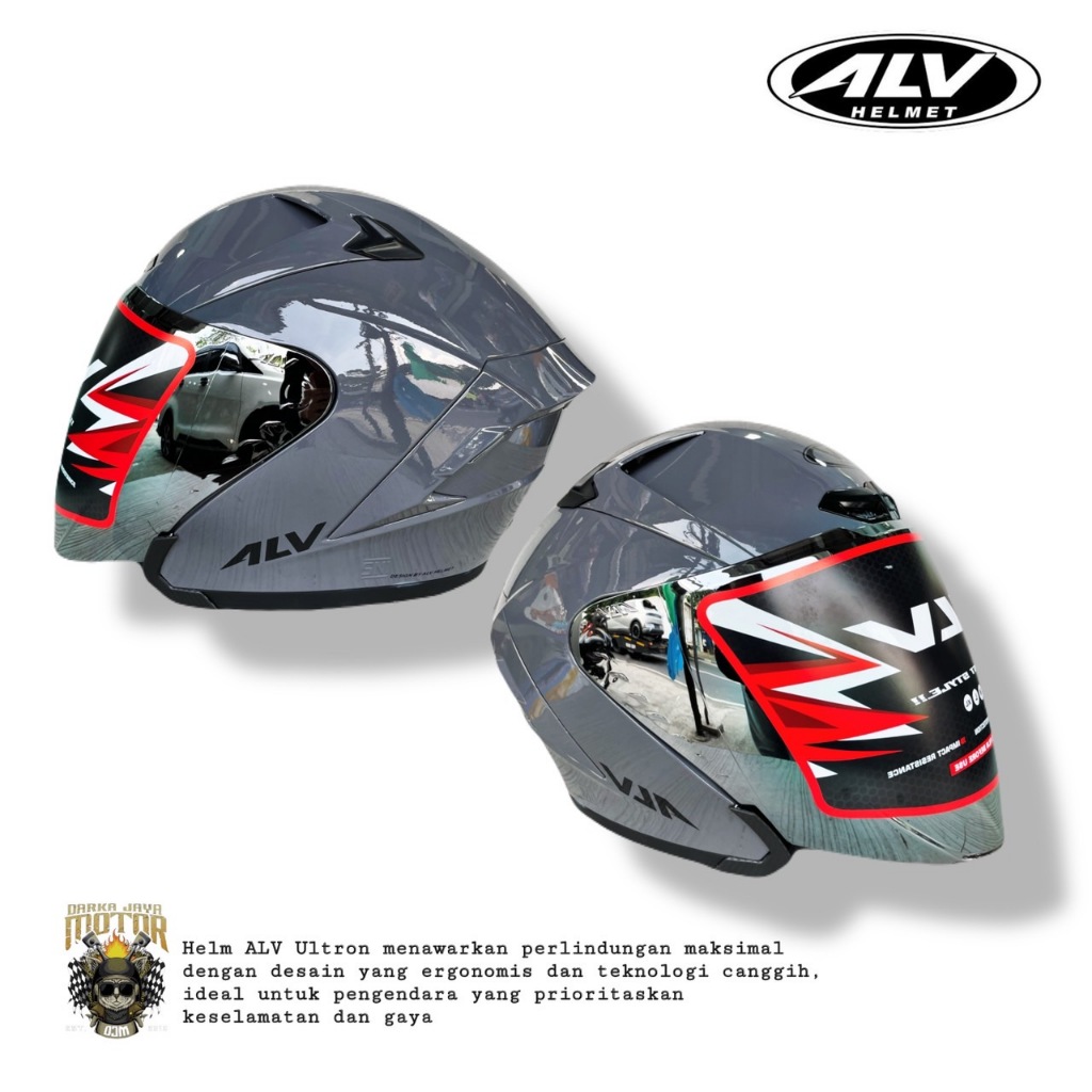 RK HELM ALV ULTRON SOLID HELM HALF FACE ALV ULTRON PAKET GANTENG