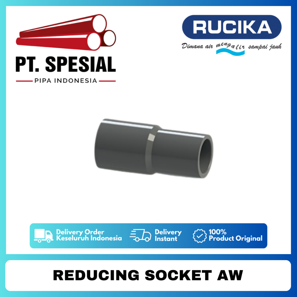Vlok Sock AW 8 x 6 Inch PVC Rucika / Reduced Sock PVC Rucika / Reducer Sok AW PVC - 05