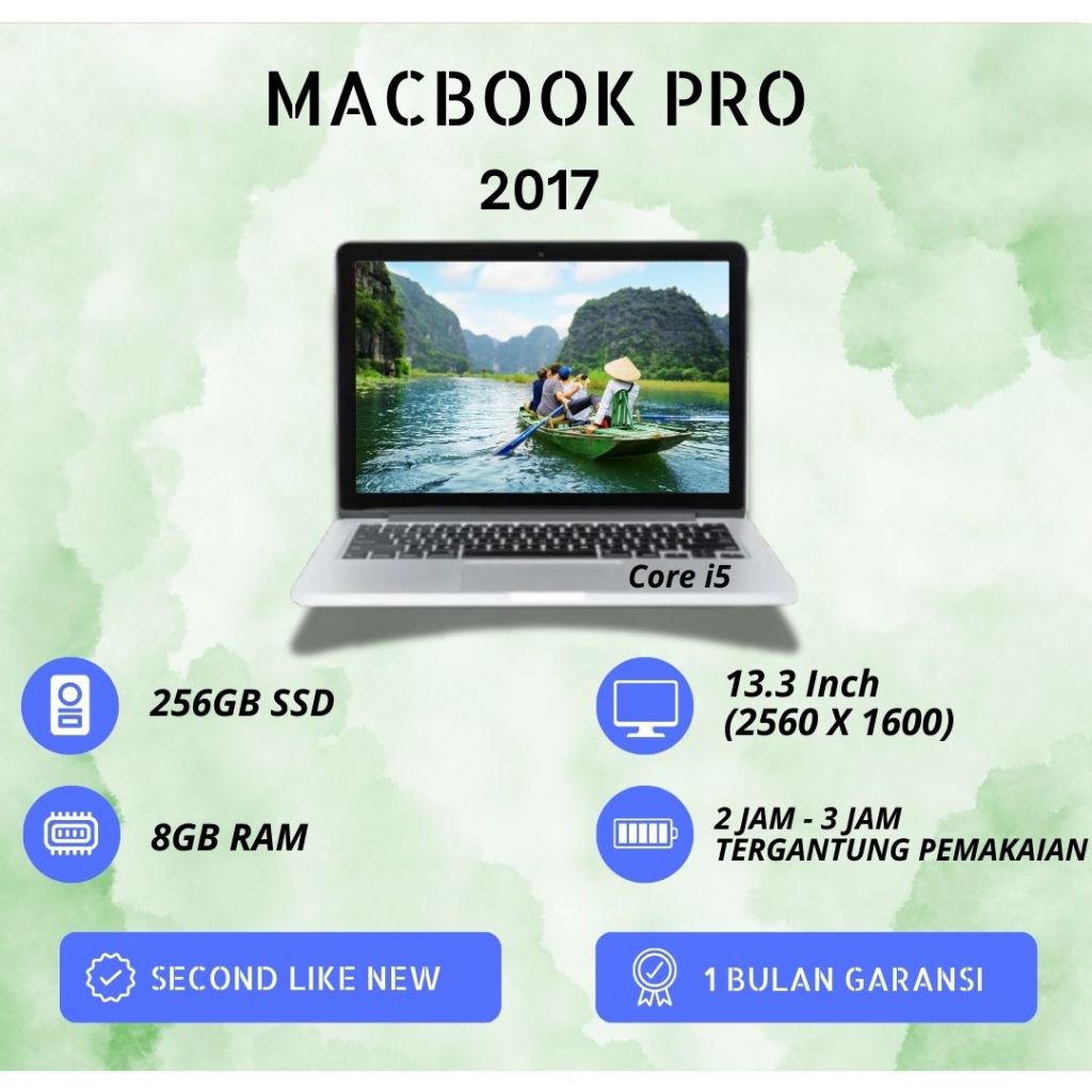 LAPTOP MACBOOK PRO 2017 / SECOND / BERKUALITAS / BERGARANSI / TERMURAH