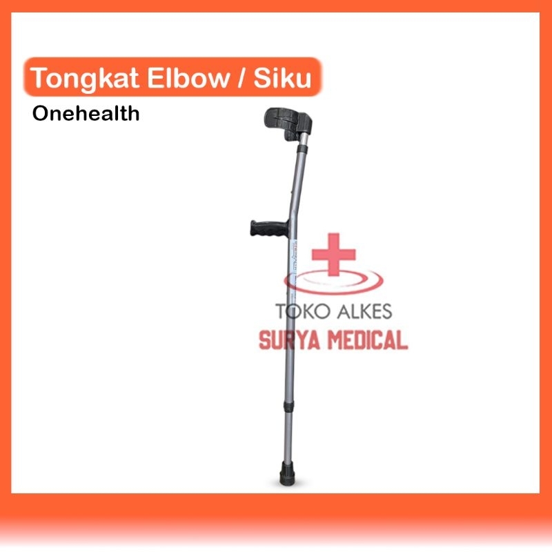 Tongkat Elbow Siku | Alat Bantu Jalan OneHealth Walking Stick