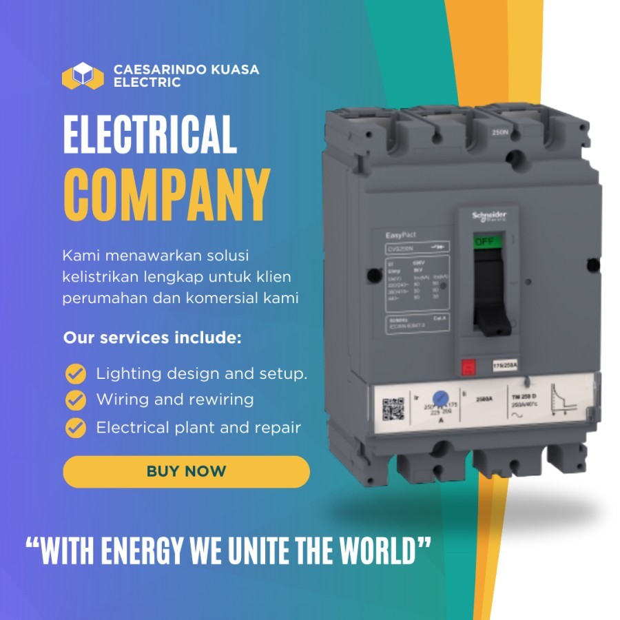 MCCB CVS100N SCHNEIDER 63A 3P 63AMPER 3PAS 63AMPERE 3PHASE 3POLE ASLI