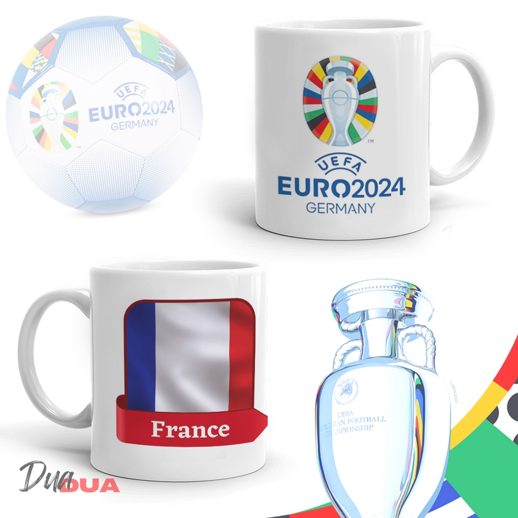 Mug Cangkir Euro 2024 Bendera Prancis Souvenir Euro 2024 France