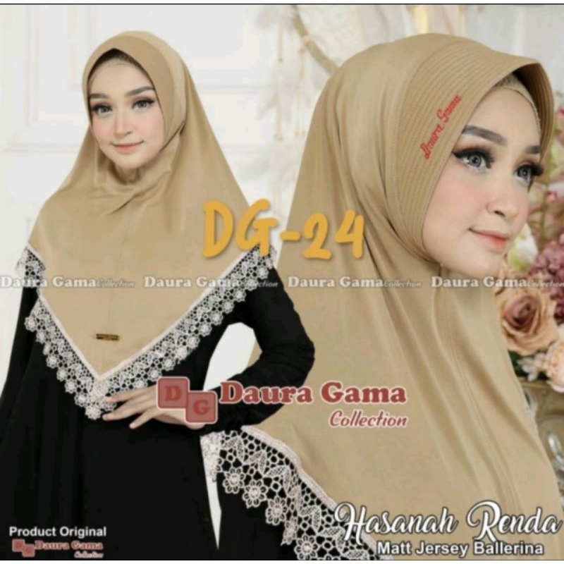 Hijab Instan DG-24 Hasanah Renda By Daura Gama