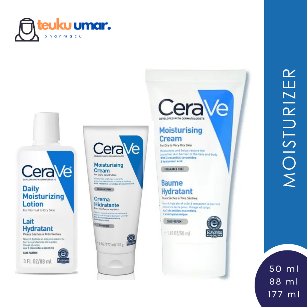 [Beauty Care] CeraVe Daily Moisturising Lotion Botol 88 ml | CeraVe Daily Moisturising Cream Tube 50