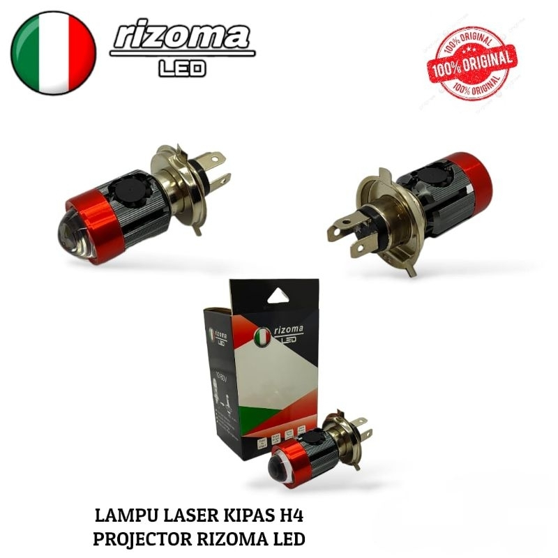 Lampu utama Led laser Kipas H4 Projector Led Rizoma
