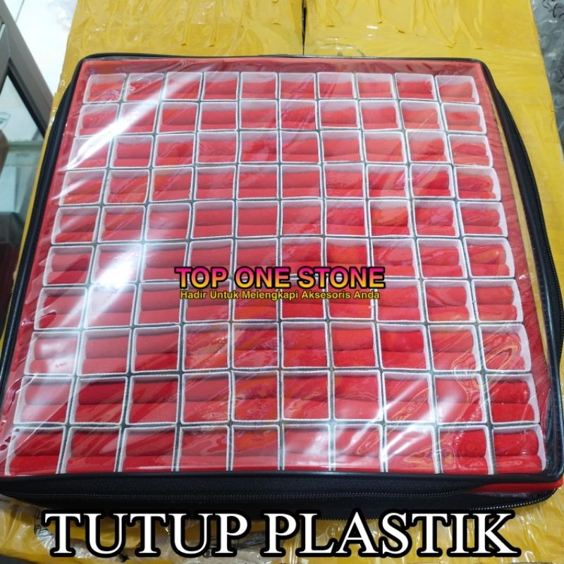 [TOS] Kotak Cincin Resleting Isi 100