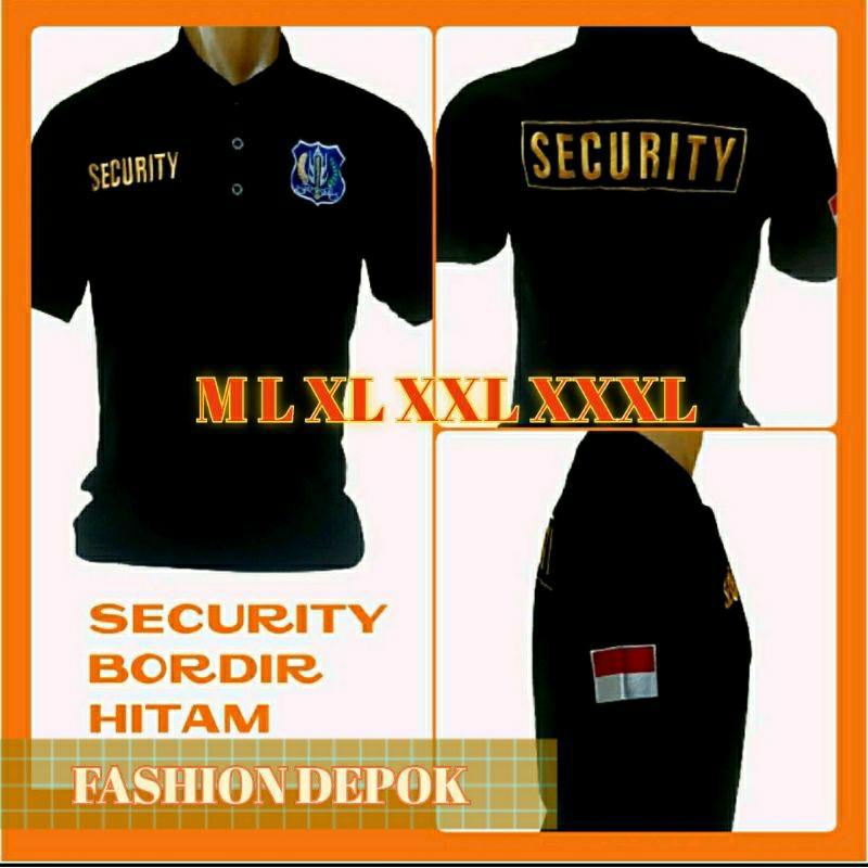 Kaos SECURITY/Kaos polo shirt security/kaos satpam